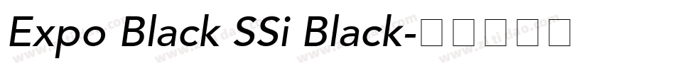 Expo Black SSi Black字体转换